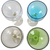 Hand Blown Multi Colored Liqueur Shot Glasses Blue Green Amethyst Set of 4