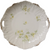 M.Z. Austria Yellow Flowers Embossed Porcelain Handled Cake Plate