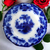 Alcock, John Scinde 12 Sided Flow Blue, Floral, Oriental Scene Luncheon Plate