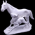 Noritake Toki Kaisha Bone China All White Mare & Foal Figurine Japan