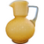 Quilted Satin Yellow Butterscotch Glass Pontil Mark Vase Pitcher 