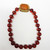 Vintage Art Deco Cherry Amber Colored Bakelite Choker Necklace with Carnelian Clasp