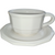  Pfaltzgraff Heritage White Stoneware Multisided Flat Cup & Saucer Set 