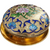 Champleve Cloisonne Enamel Miniature Trinket Jewelry Snuff Box Chinese 