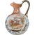 Antique Baccarat School Opaline Farm Scene Hand Blown Pitcher Vase Hand Painted