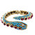 Kenneth Jay Lane KJL Faux Ruby & Turquoise Snake Bangle Bracelet