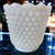 Anchor Hocking Hobnail Milk Glass Medium Footed Straight Jardiniere