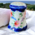2" Flow Blue Hand Painted Floral Salt or Pepper Shakers Japan