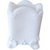 Square Milk Glass EAPG Toothpick Holder Ribbed and Scroll Pattern