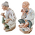  Ardco Porcelain Asian Elder Couple Statues Figurine Japan