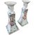 Andrea by Sadek Rose Medallion Famille Candleholders China Set of Two