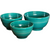  Homer Laughlin Fiesta Evergreen 3Pc Baking Bowl Set   