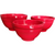  Homer Laughlin Fiesta Scarlet 3Pc Baking Bowl Set   