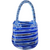  9" Fifth Avenue Crystal LTD Blue & White Glass Handbag High Handmade Art Glass