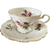  Rosenthal Pompadour Ivory Moss Rose Footed Cup & Saucer Set