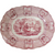 Adams China Bologna Staffordshire Red and White Transferware Platter 