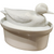 White Glaze Ceramic Casserole Duck Shaped Lid Kitchen Farm DecorTureen Japan