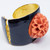 Kenneth Jay Lane KJL Coral Dahlia Flower Black Enamel Cuff Bracelet