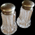 Fostoria Groove Ridges Salt & Pepper Shaker Set with Metal Lids