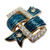 Kenneth Jay Lane KJL Crystal & Enamel Ribbon Brooch Pin