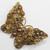 Czechoslovakian Gilt Brass and Purple Crystal Intricate Butterfly Brooch, Pin