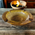 Anchor Hocking Soreno Gold Pressed Bark Glass 8" Ashtray