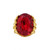 Oscar de la Renta Ruby Red Monarch Statement Ring in Gold