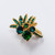 Oscar de la Renta Crystal Tropical Palm Statement Ring In Gold