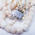 Vintage Angel Skin Coral Carved Flower Beads Triple Strand Necklace