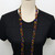 Vintage Hand Blown Venetian Multicolor Glass Extra Long 94" Rope Necklace