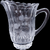 Heavy High-Quality Clear Cut Crystal Pitcher with Floral Etchings