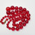 Bright Candy Red Vintage Plastic 27" Graduated Bead Necklace
