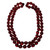 Red Cherry Amber Bakelite 46" Rope Bead Necklace