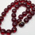 Red Cherry Amber Bakelite 17.5" Round Bead Choker Necklace
