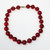 Red Cherry Amber Bakelite 16" Round Bead Choker Necklace