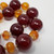 Red Cherry Amber & Honey Bakelite 18.5" Alternating Graduated Bead Choker Necklace