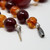 Red Cherry Amber & Honey Bakelite 18.5" Alternating Graduated Bead Choker Necklace