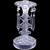 Indiana Glass Candlestick with Attached Bobeche & 6 Prisms