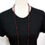 Red Cherry Amber Bakelite 44.5" Faceted Graduated Bead Necklace