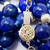 Vintage Long 54" Natural Lapis Lazuli Necklace 14k Gold Beads & 14k Clasp