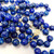 Vintage Long 54" Natural Lapis Lazuli Necklace 14k Gold Beads & 14k Clasp