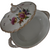 Rauenstein Porcelain Multicolor Floral Gold Scrolls Oval Covered Vegetable Bowl