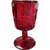 Wright Glass L G Panel Grape Ruby Water Goblet