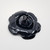 Oscar de la Renta Oversized Black Enamel Rose Brooch Pin