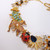 Kenneth Jay Lane Ornate Colorful Crystal Kaleidoscope Necklace in Gold