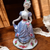 8" Victorian Porcelain Lady with Lavender Gown and Floral Accents Figurine Statue