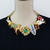 Kenneth Jay Lane Ornate Colorful Crystal Kaleidoscope Collar Necklace in Gold