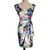 Maggy London Floral Satin Cocktail Dress – Watercolor Print Sheath  Size 12  2000s Wedding Guest Dress