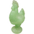 Vintage Jadeite Glass Rooster Covered Dish on Pedestal