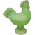 Vintage Jadeite Glass Rooster Covered Dish on Pedestal